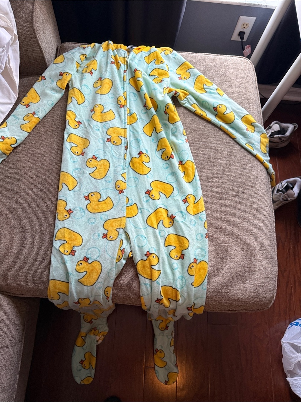 Joe Boxer Light Blue and Yellow Duck Footed One-Piece